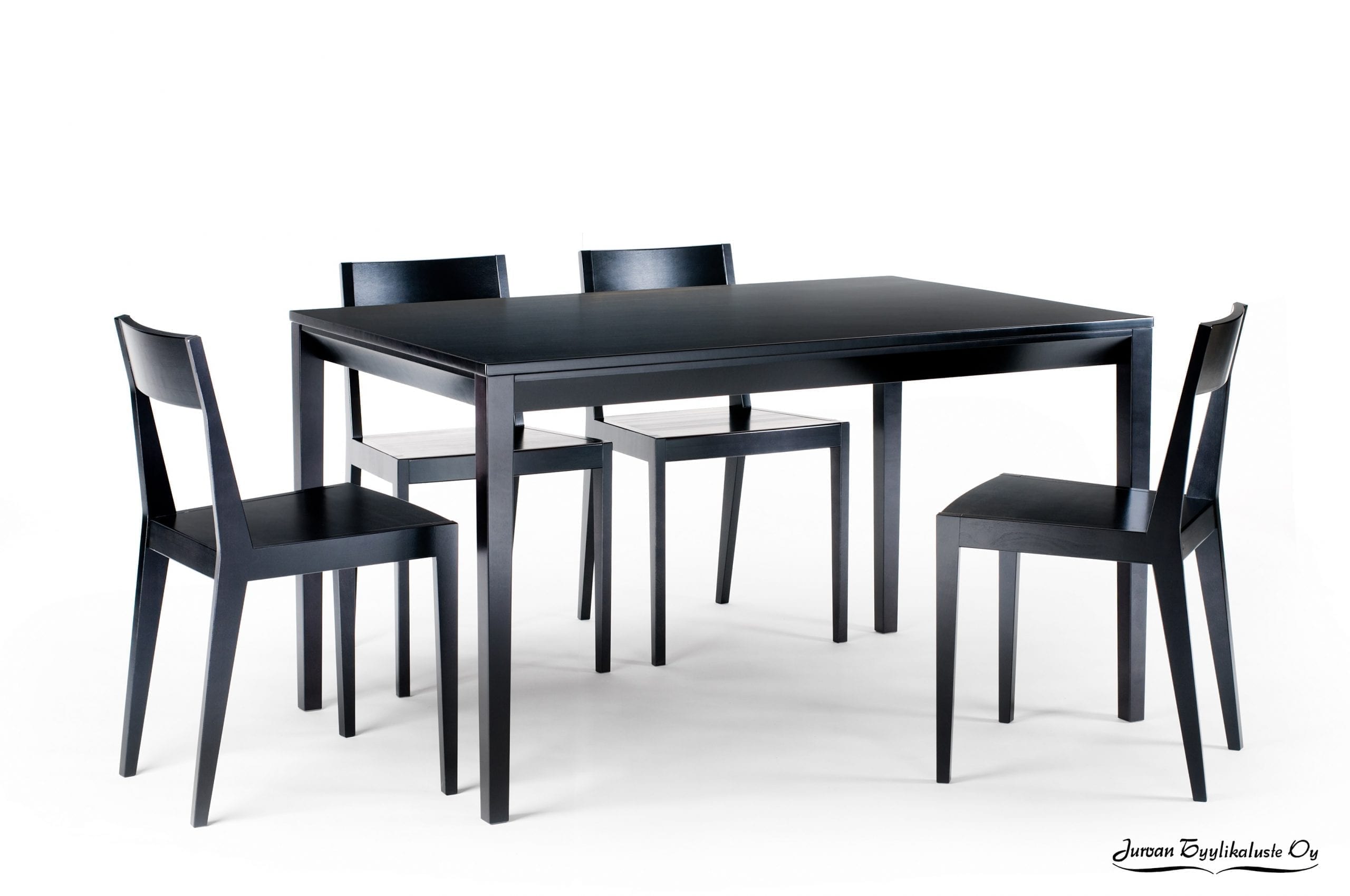 Tainus -pöytä, 130 x 85 cm, mustaksi petsattua koivua - Image 3