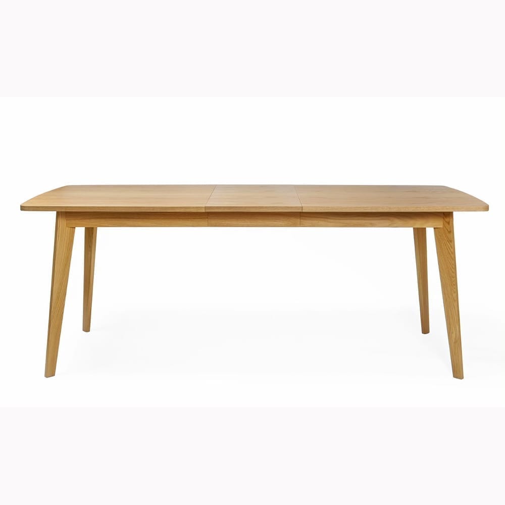 Kensal jatkettava pöytä, 160/200, lev.90 ja kork.77 cm, taso tammiviilutettu, jalat tammea, Woodman.