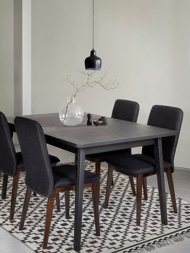 Skagen pöytä, jatkettava 140(180) x 90 cm, musta - Image 12