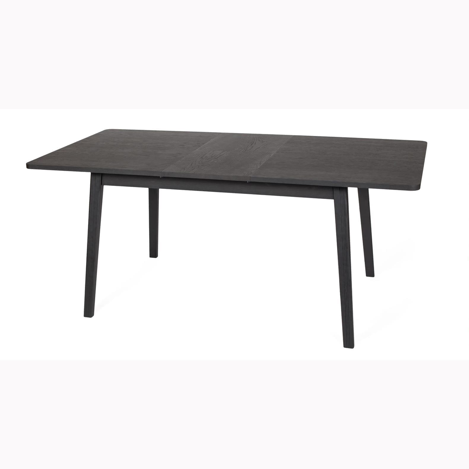 Skagen - jatkettava pöytä, musta petsi, moderni sisustus, Woodman, happyhomestore.fi