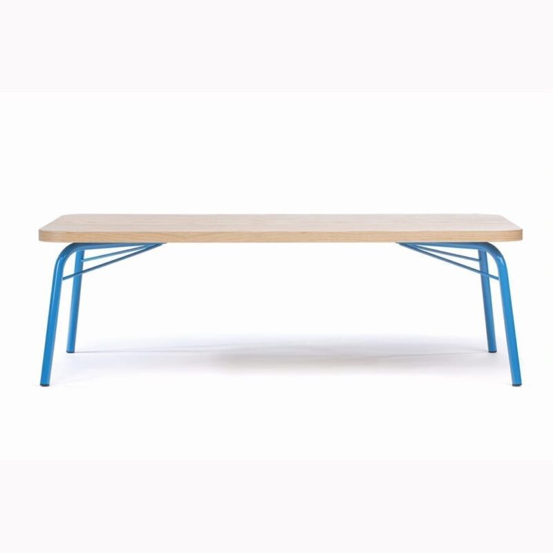 Ashburn sohvapöytä, lev. 125, syv. 65 ja kork. 40 cm, tammi/metallijalat, Woodman, happyhomestore.fi