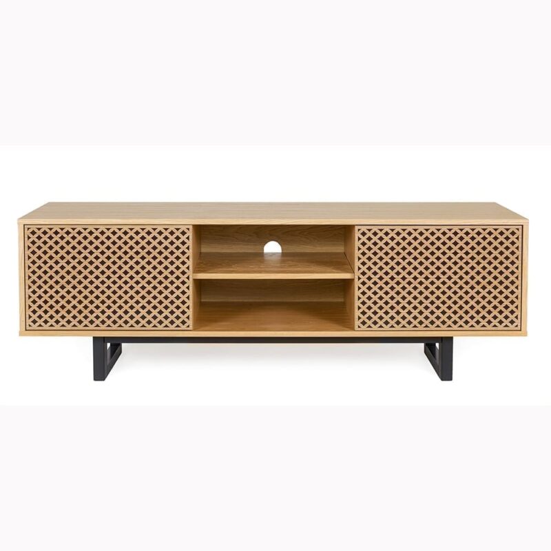 Camden TV-taso, tammi/timanttikuvio, lev.150, syv. 40 ja kork. 50 cm. Woodman.