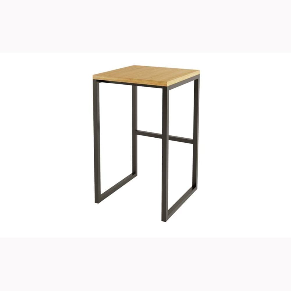 Frame tuoli, istuinosa tammiviilutettu, musta metallijalusta, Woodman.