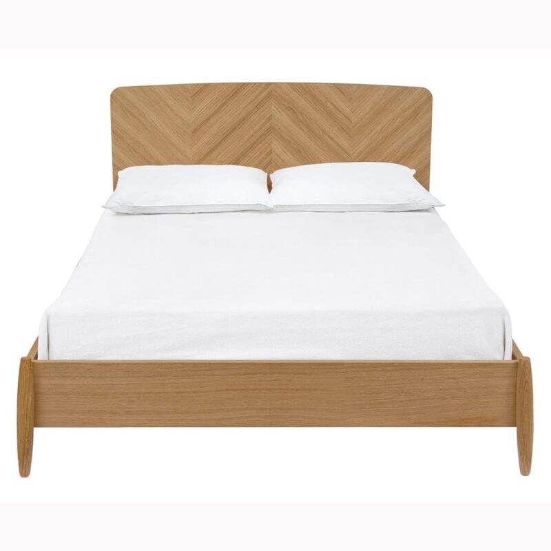 Farsta -sänky 140x200, tammisänky, kalanruotokuvio, Woodman, happyhomestore.fi
