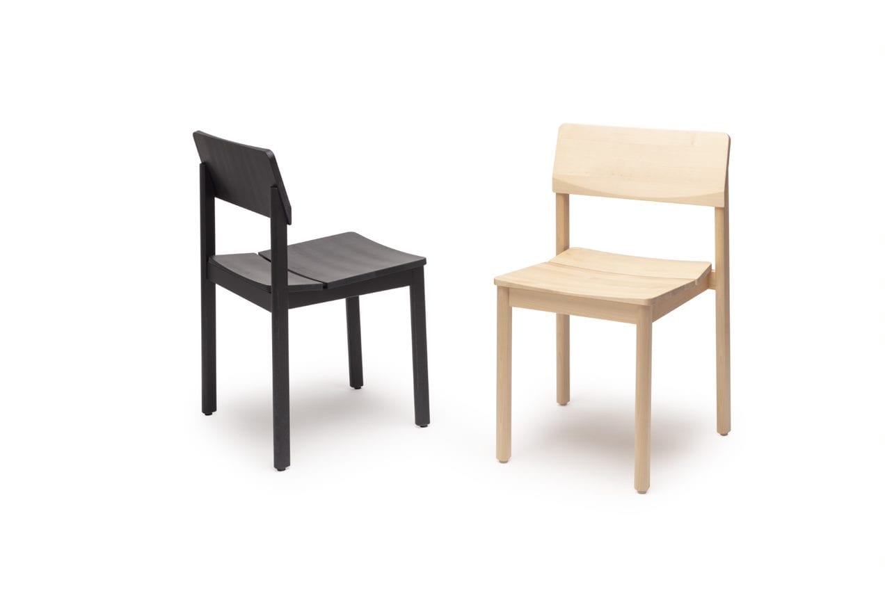 Railo-tuoli, mustaksi petsattua koivua, Juho Pasila design, Puulon Oy.