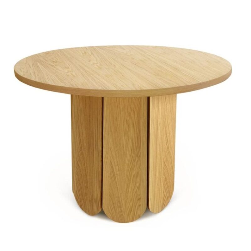 Soft ruokapöytä, halk.98 cm, tammiviilutettua MDF-levyä, Woodman.