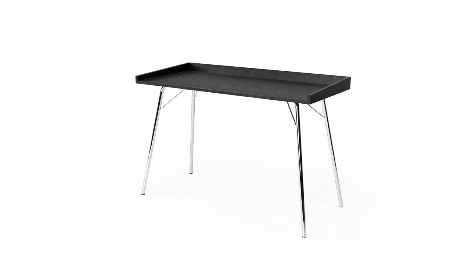 Rayburn työpöytä, musta tammi / kromi - Image 2