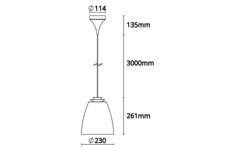 SG Bell Midi riippuvalaisin, 23 cm, musta/kulta - Image 6