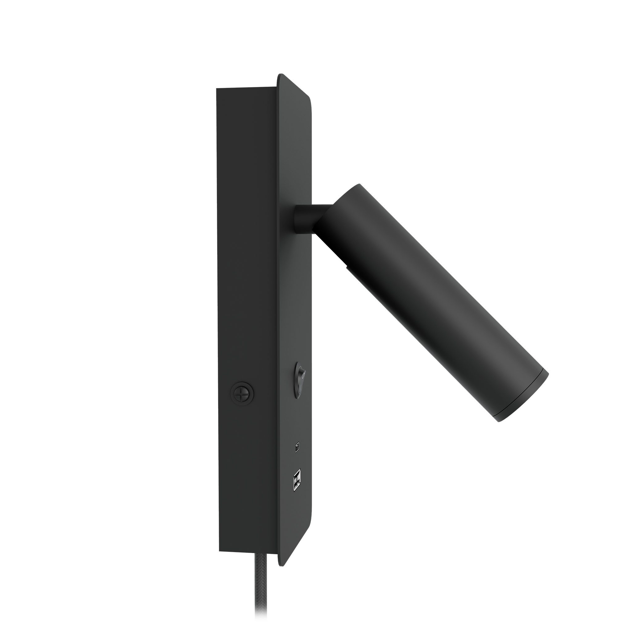 Valaisin Grönlund - Gent USB-A+C Surface -seinävalaisin, musta - Image 4