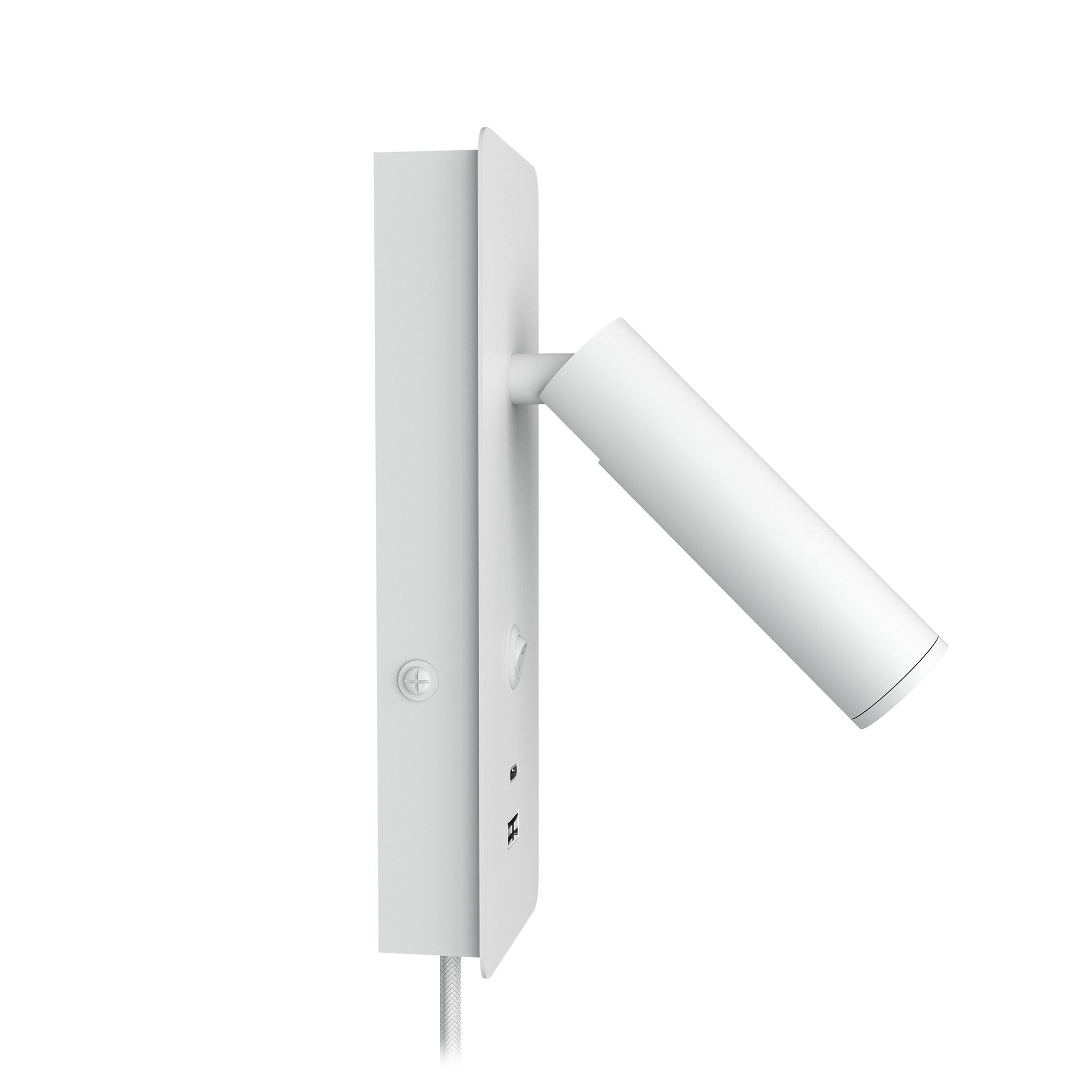 Valaisin Grönlund - Gent USB-A+C Surface -seinävalaisin, valkoinen - Image 5